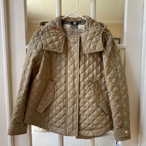 Burberry Brit Leightonbury Diamond Quilted Hooded Coat